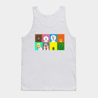 Line Friends Collage Tank Top